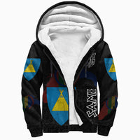 (Custom) Viking - Sami Flag and Map Sherpa Hoodie style Viking Geri and Freki RLT12 - Wonder Print Shop