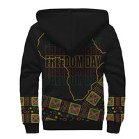 Juneteenth Tribal Pattern Sherpa Hoodie Freedom Day - Wonder Print Shop