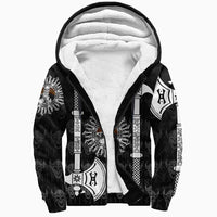 (Custom) Viking - Sherpa Hoodie Skull Warrior Dead Hero with Hammer RLT12 - Wonder Print Shop