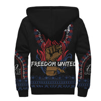 Juneteenth Dashiki Personalised Sherpa Hoodie Freedom United - Wonder Print Shop