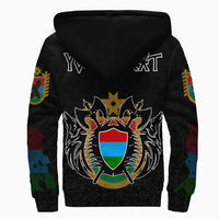 (Custom) Viking - Karelia Flag and Map Sherpa Hoodie style Viking Geri and Freki RLT12 - Wonder Print Shop