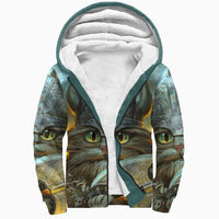 Viking Clothing Vikings Cat Warrior Sherpa Hoodie RLT12 - Wonder Print Shop