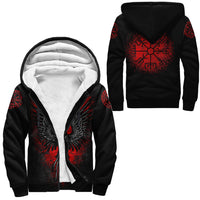 Viking Viking Raven Vegvisir Sherpa Hoodie RLT12 - Wonder Print Shop