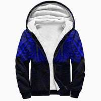 Viking Clothing Viking Odin's Celtic Two Ravens Blue Version Sherpa Hoodie RLT12 - Wonder Print Shop
