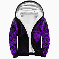 Viking Clothing Viking Compass Vegvisir Tattoo Purple Version Sherpa Hoodie RLT12 - Wonder Print Shop