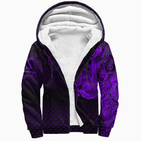 Viking Clothing Viking Odin Raven Tattoo Style Purple Version Raglan Sherpa Hoodie RLT12 - Wonder Print Shop
