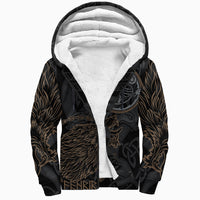 Viking Clothing Viking Fenrir Norse Wolf Sherpa Hoodie RLT12 - Wonder Print Shop