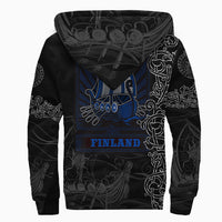 Viking Clothing Viking Drakkar Finland Warship Sherpa Hoodie RLT12 - Wonder Print Shop