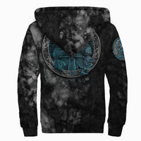 Viking Sherpa Hoodie - Raven Of Odin Cyan RLT12 - Wonder Print Shop