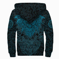 Viking Sherpa Hoodie Odin With Raven RLT12 - Wonder Print Shop