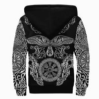 Viking Sherpa Hoodie Raven and Wolf RLT12 - Wonder Print Shop