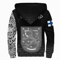 Viking Sherpa Hoodie - Finland Coat Of Arms RLT12 - Wonder Print Shop