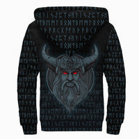 Viking Sherpa Hoodie - Odin Angry RLT12 - Wonder Print Shop