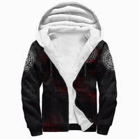 Viking Sherpa Hoodie - Viking Bear Claws Blood Tattoo RLT12 - Wonder Print Shop
