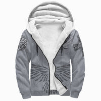 Viking Sherpa Hoodie - Odin's Celtic Raven - Scandinavian Tattoo RLT12 - Wonder Print Shop