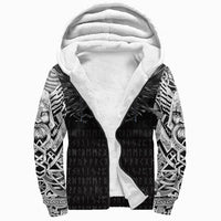 Viking Sherpa Hoodie - Odin Huginn and Muninn Rune RLT12 - Wonder Print Shop