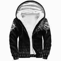 Viking Sherpa Hoodie Fenrir Wolf Near Shoulder RLT12 - Wonder Print Shop