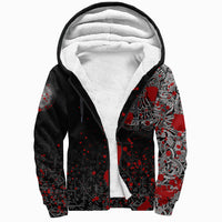 Viking Sherpa Hoodie - Raven Celtic Tattoo Blood RLT12 - Wonder Print Shop