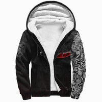 Viking Sherpa Hoodie - Wolf and Blood Moon RLT12 - Wonder Print Shop