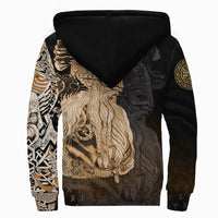 Viking Sherpa Hoodie - Odin Raven Viking Gold RLT12 - Wonder Print Shop