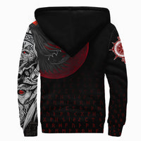 Viking Sherpa Hoodie - Viking Raven Blood Moon RLT12 - Wonder Print Shop