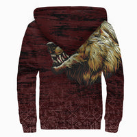 Viking Sherpa Hoodie - Fenrir On The Blood Moon Background RLT12 - Wonder Print Shop