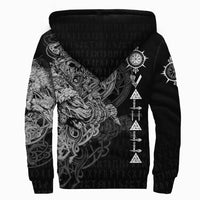Viking Viking Warrior Valhalla Sherpa Hoodie Style Vegvisir RLT12 - Wonder Print Shop