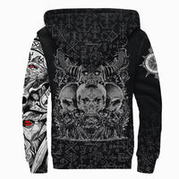 Viking Skull Honor Sherpa Hoodie RLT12 - Wonder Print Shop