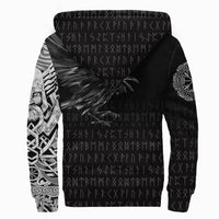 Viking Sherpa Hoodie - The Raven Of Odin Rune RLT12 - Wonder Print Shop