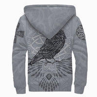 Viking Sherpa Hoodie - Odin's Celtic Raven - Scandinavian Tattoo RLT12 - Wonder Print Shop