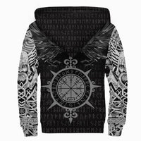 Viking Sherpa Hoodie - Odin Huginn and Muninn Rune RLT12 - Wonder Print Shop