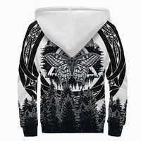 Viking Butterfly Style Celtic Of Pine Forest Sherpa Hoodie RLT12 - Wonder Print Shop