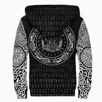 Viking Sherpa Hoodie - Huginn and Muniin With Mjolnir RLT12 - Wonder Print Shop