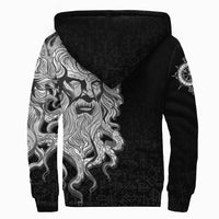 Custom) Viking Sherpa Hoodie - Njord Vegvisir RLT12 - Wonder Print Shop