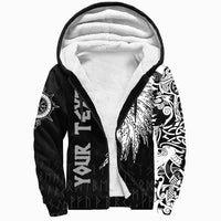 Custom Viking Sherpa Hoodie Mystical Raven Tattoo Special RLT12 - Wonder Print Shop