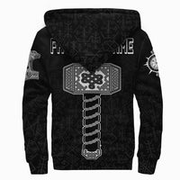 (Custom) Wonder Print Shop - Fathor with Mjolnir Sherpa Hoodie RLT12 - Wonder Print Shop