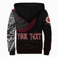 (Custom) Viking Sherpa Hoodie - Viking Raven Blood Moon RLT12 - Wonder Print Shop