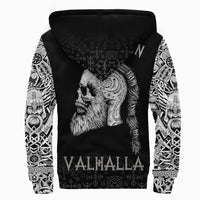 Viking Sherpa Hoodie - Raven and Skull RLT12 - Wonder Print Shop