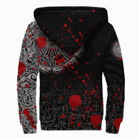 Viking Sherpa Hoodie - Raven Celtic Tattoo Blood RLT12 - Wonder Print Shop