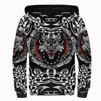 Viking Sherpa Hoodie, Fenrir Wolf RLT12 - Wonder Print Shop
