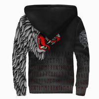 Viking Sherpa Hoodie - Killer Wolf Tattoo RLT12 - Wonder Print Shop