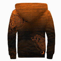 Viking Sherpa Hoodie, Skoll and Hati Orange RLT12 - Wonder Print Shop