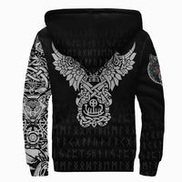 Viking Sherpa Hoodie - Dark Norse Wolf Tattoo RLT12 - Wonder Print Shop
