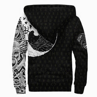 Viking Sherpa Hoodie, Skoll and Hati Rune Tattoo RLT12 - Wonder Print Shop