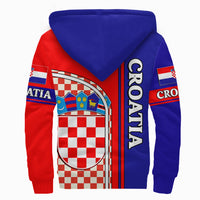 Croatia Flag Sherpa Hoodie - Wonder Print Shop