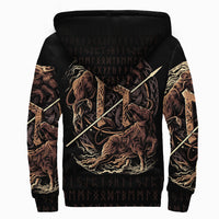 Viking Sherpa Hoodie - Uruz Rune RLT12 - Wonder Print Shop