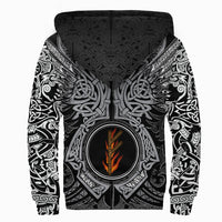 Copy Of Viking Sherpa Hoodie - Fehu Rune, Raven Tattoo RLT12 - Wonder Print Shop