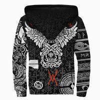 Viking Sherpa Hoodie - Odin and Raven Tattoo RLT12 - Wonder Print Shop