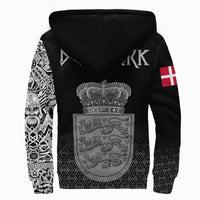 Viking Sherpa Hoodie - Denmark Coat Of Arms RLT12 - Wonder Print Shop