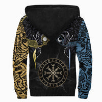 Viking Sherpa Hoodie - Hati and Skoll Tattoo RLT12 - Wonder Print Shop